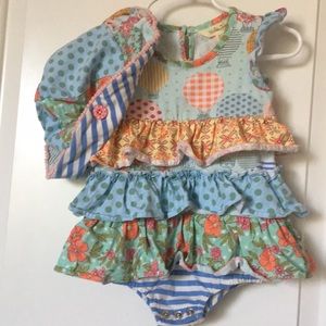 Matilda Jane Romper w/ Hat-Gently Used-12-18months